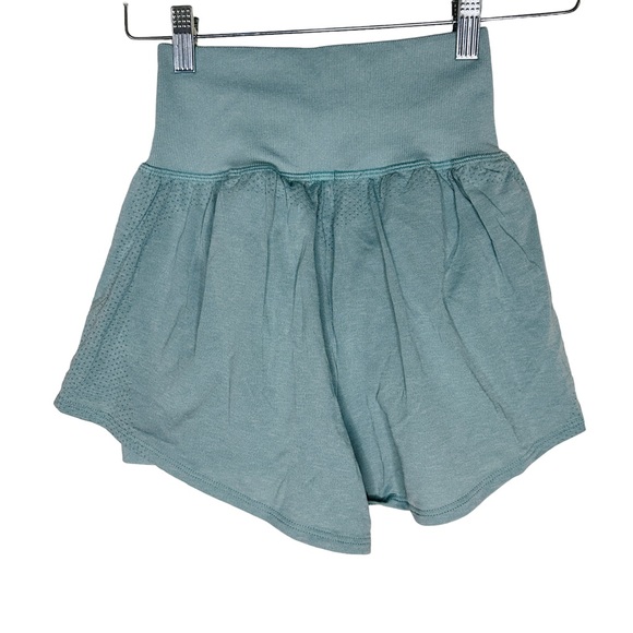 Gymshark VITAL SEAMLESS 2.0 2-IN-1 SHORTS COLOR: Pearl Blue Marl Size XS - Picture 4 of 12